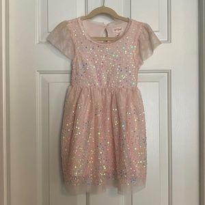 Cat & Jack Pink Sequins Dress XS